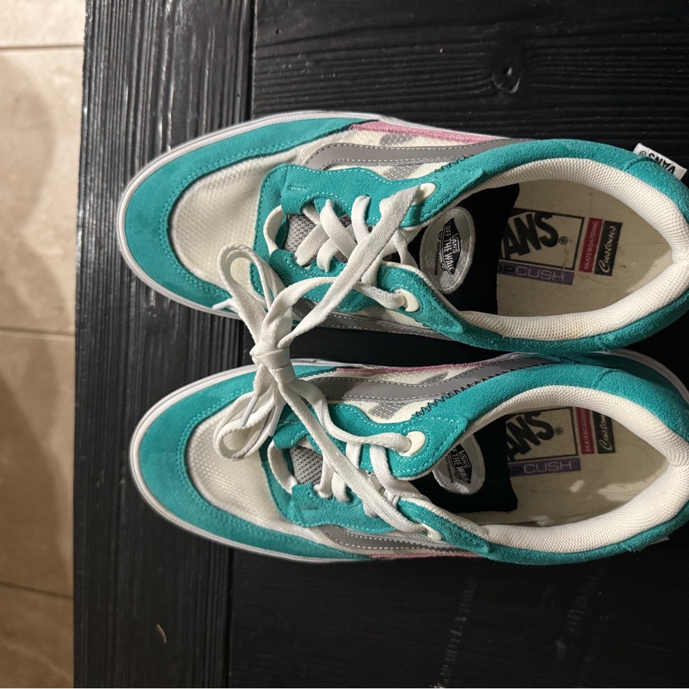 Vans Pink and Blue Sneakers Classic Skate Style
